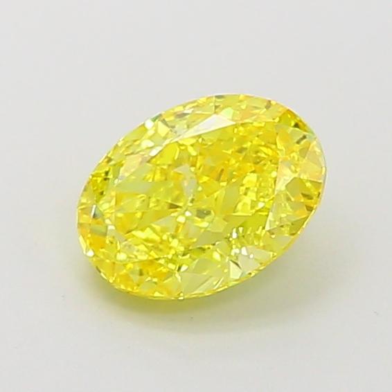 1.01 Ct. Fancy Vivid  Yellow Oval Lab Grown Diamond