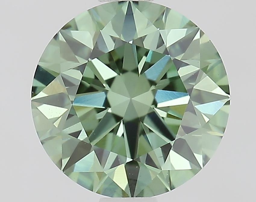 1.34 Ct. Fancy Vivid Green Round Lab Grown Diamond