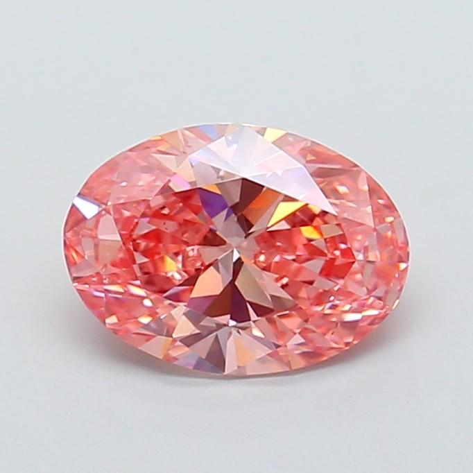 2.00 Ct. Fancy Vivid Pink Oval Lab Grown Diamond