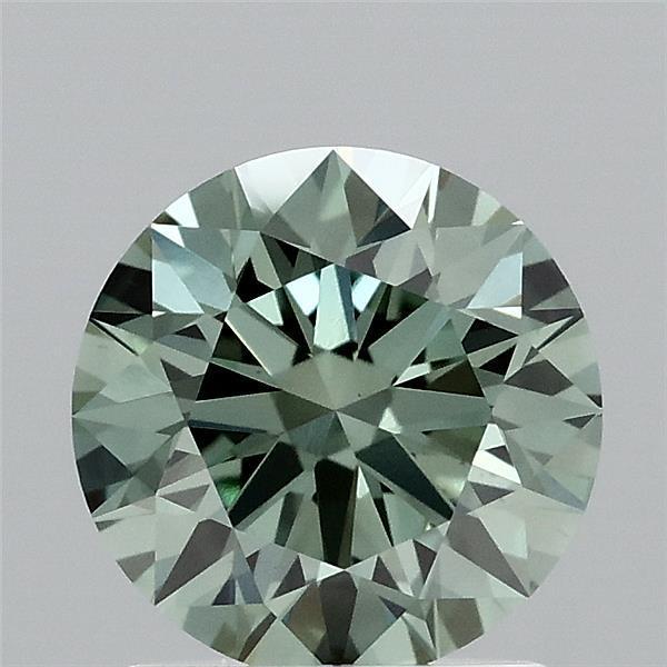 1.54 Ct. Fancy Vivid Green Round Lab Grown Diamond