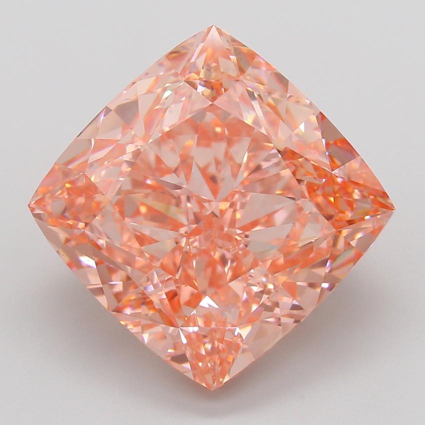 16.53 Ct. Fancy Vivid Pink Cushion Lab Grown Diamond