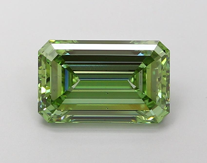 3.01 Ct. Fancy Vivid Green Emerald Lab Grown Diamond