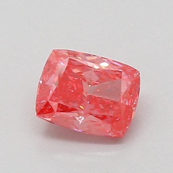 0.71 Ct. Fancy Vivid Pink Cushion Lab Grown Diamond