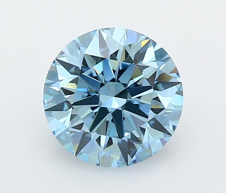 2.93 Ct. Fancy Vivid  Blue Round Lab Grown Diamond