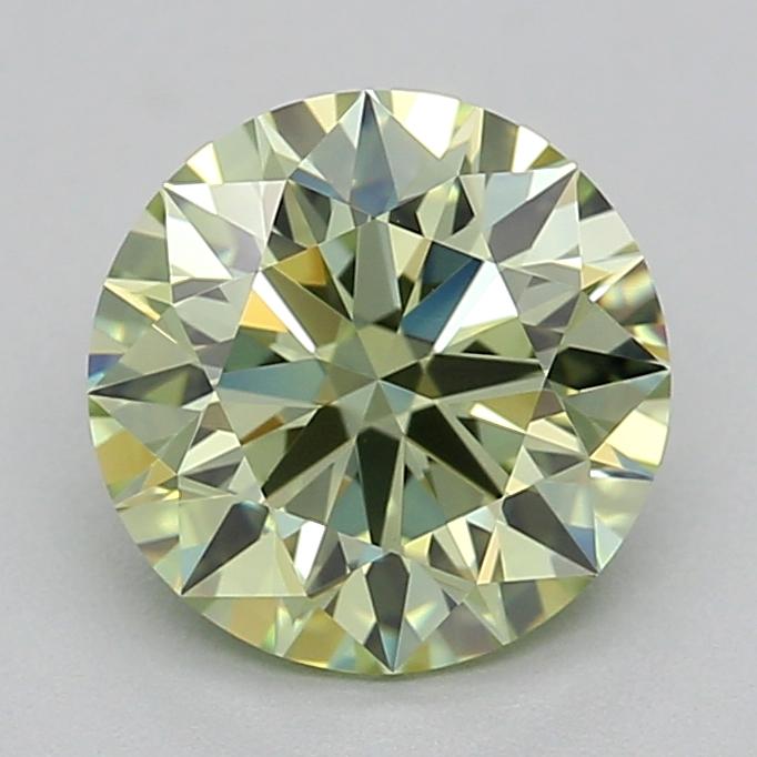1.07 Ct. Fancy Intense  Green Round Lab Grown Diamond
