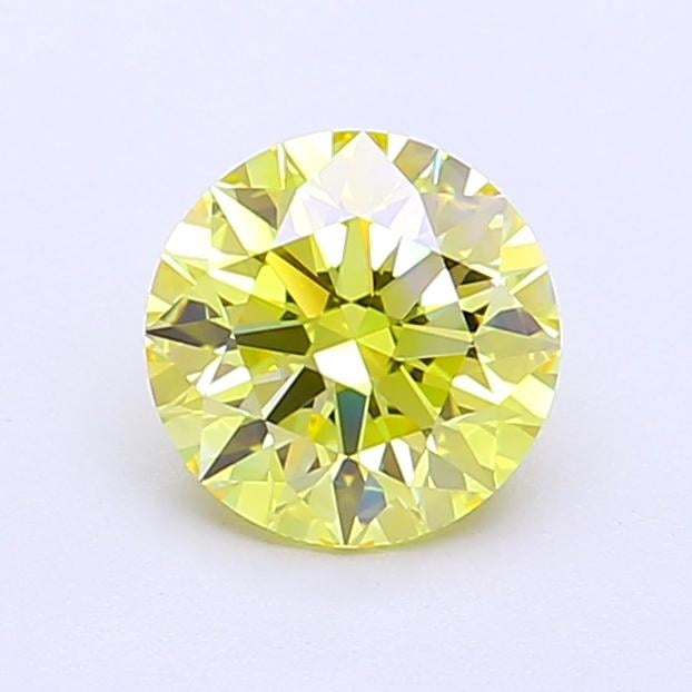 1.02 Ct. Fancy Vivid  Yellow Round Lab Grown Diamond