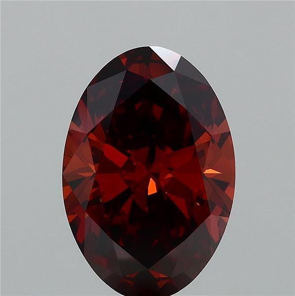 2.91 Ct. Fancy Intense Brownish Orange Oval Lab Grown Diamond
