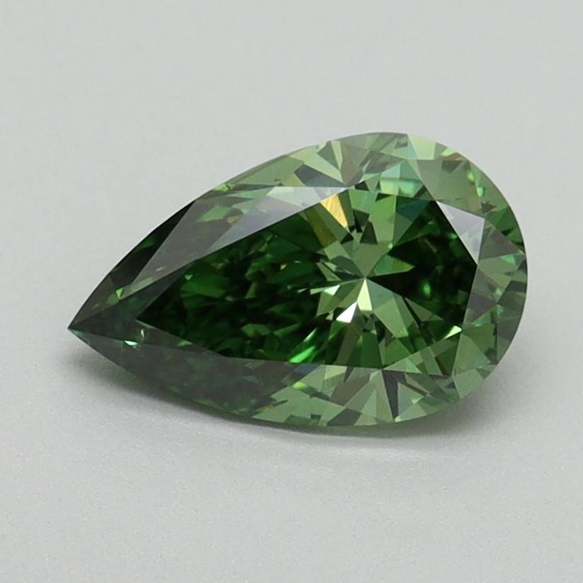 1.00 Ct. Fancy Vivid Pacific Green Pear Lab Grown Diamond