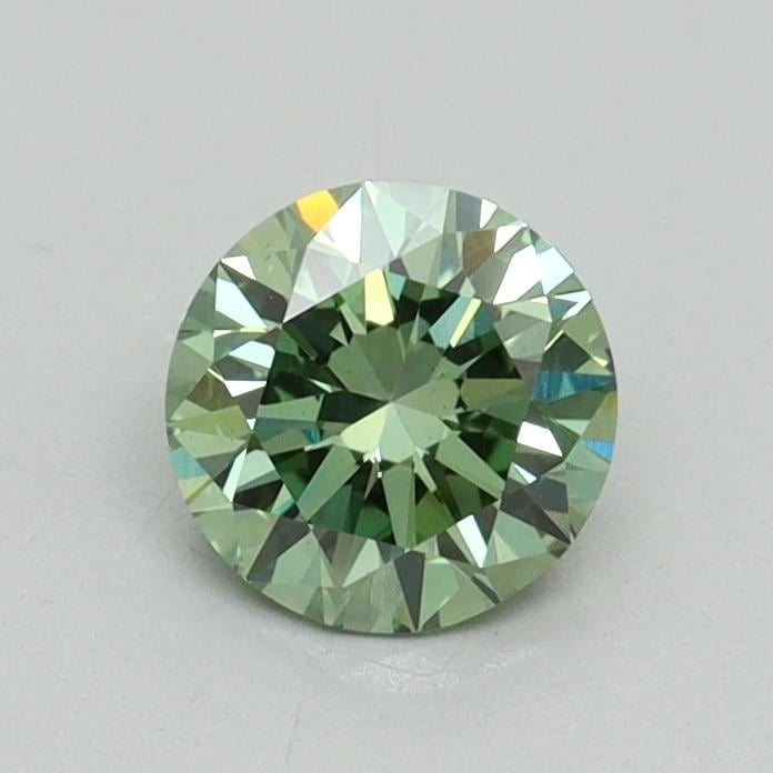 0.64 Ct. Fancy Vivid Green Round Lab Grown Diamond