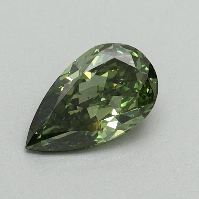 0.51 Ct. Fancy Vivid Green Pear Lab Grown Diamond