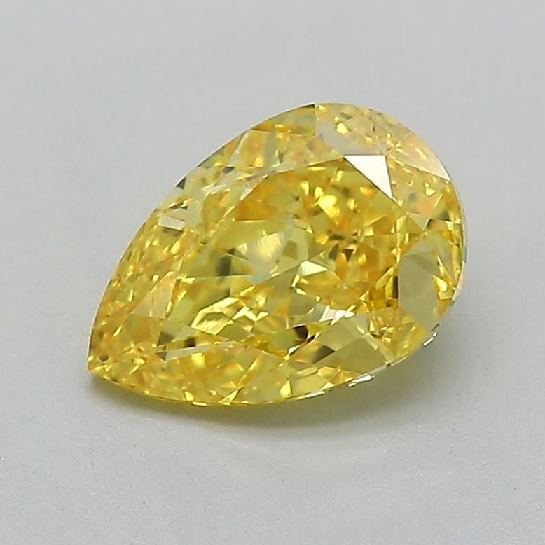 1.59 Ct. Fancy Vivid  Yellow Pear Lab Grown Diamond