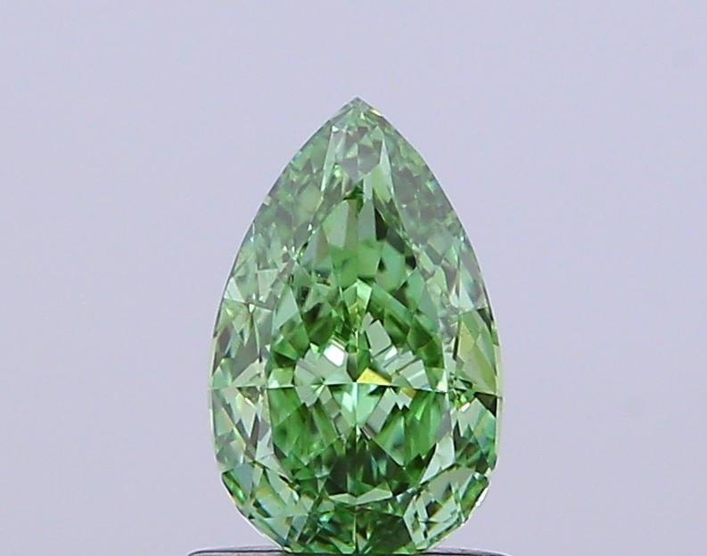 1.10 Ct. Fancy Vivid Green Pear Lab Grown Diamond