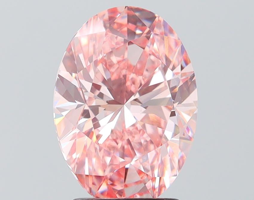 3.00 Ct. Fancy Vivid Pink Pink Oval Lab Grown Diamond