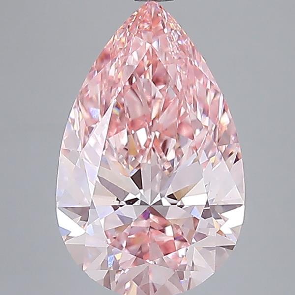 5.38 Ct. Fancy Vivid Pink Pear Lab Grown Diamond