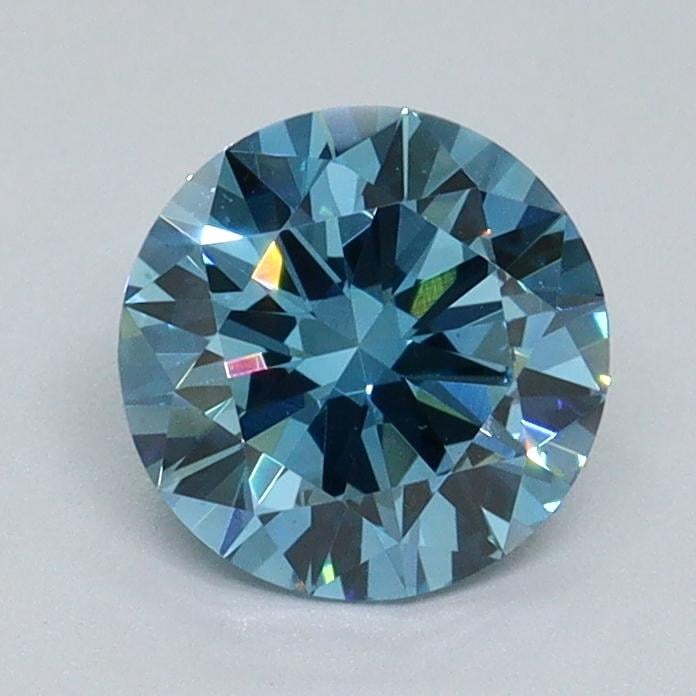 0.99 Ct. Fancy Vivid Blue Round Lab Grown Diamond