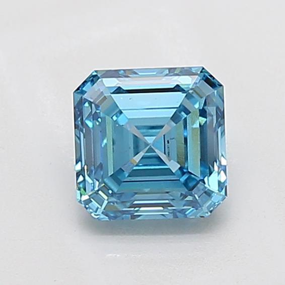 1.5 Ct. Fancy Vivid Blue Asscher Lab Grown Diamond