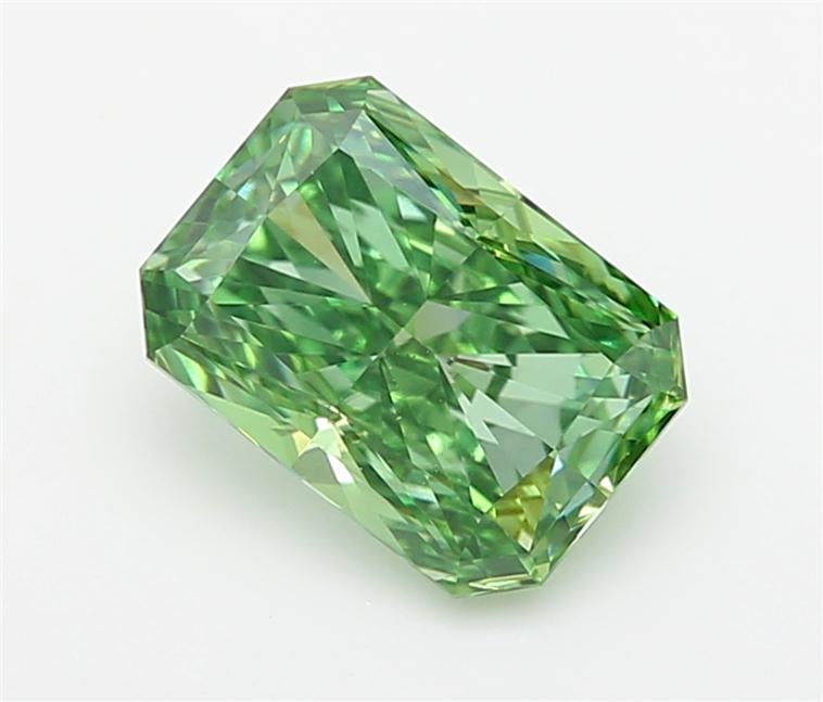 1.02 Ct. Fancy Vivid Green Radiant Lab Grown Diamond