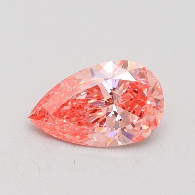 0.53 Ct. Fancy Vivid Pink Pear Lab Created Diamond