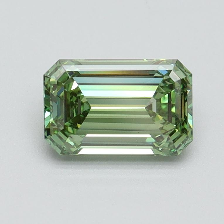 0.90 Ct. Fancy Vivid Green Emerald Lab Grown Diamond
