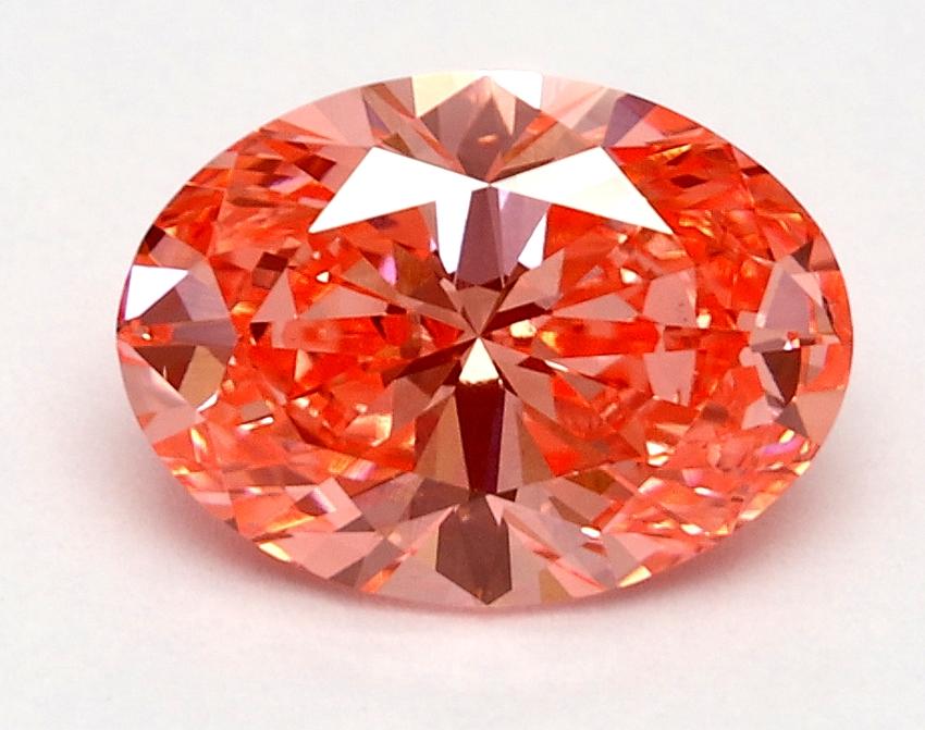 1.53 Ct. Fancy Vivid Pink Oval Lab Grown Diamond