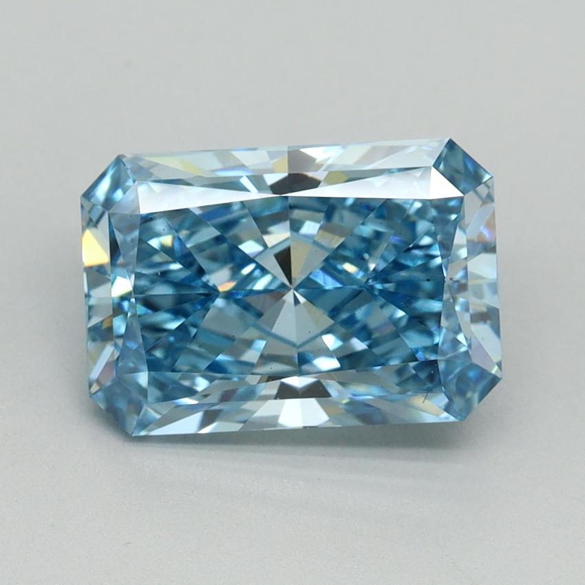 3.09 Ct. Fancy Vivid Blue Radiant Lab Grown Diamond