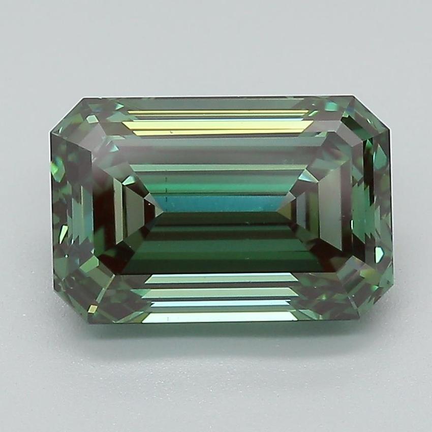 3.03 Ct. Fancy Vivid Green Emerald Lab Grown Diamond