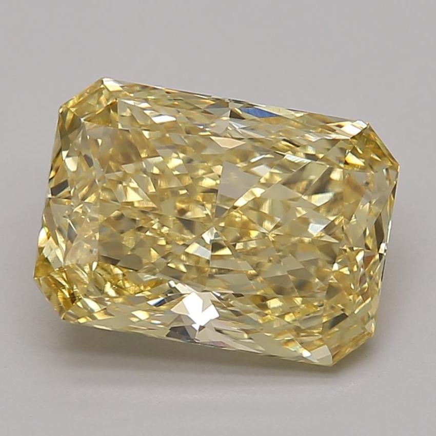 3.73 Ct. Fancy Vivid Yellow Radiant Lab Grown Diamond