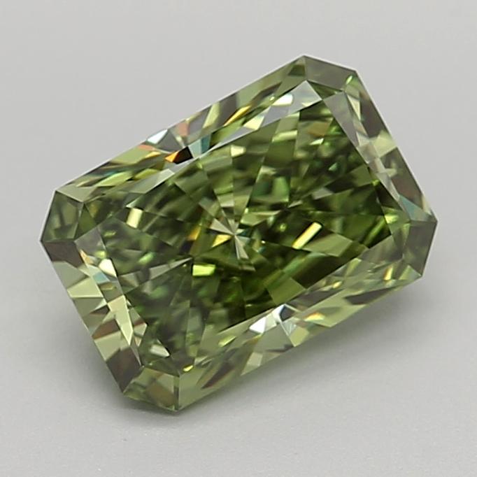 2.06 Ct. Fancy Vivid  Green Radiant Lab Grown Diamond
