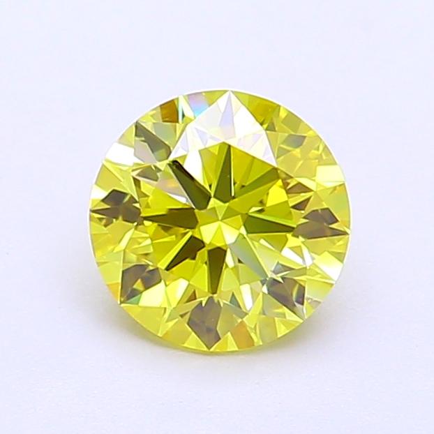 1.01 Ct. Fancy Vivid Yellow Round Lab Grown Diamond