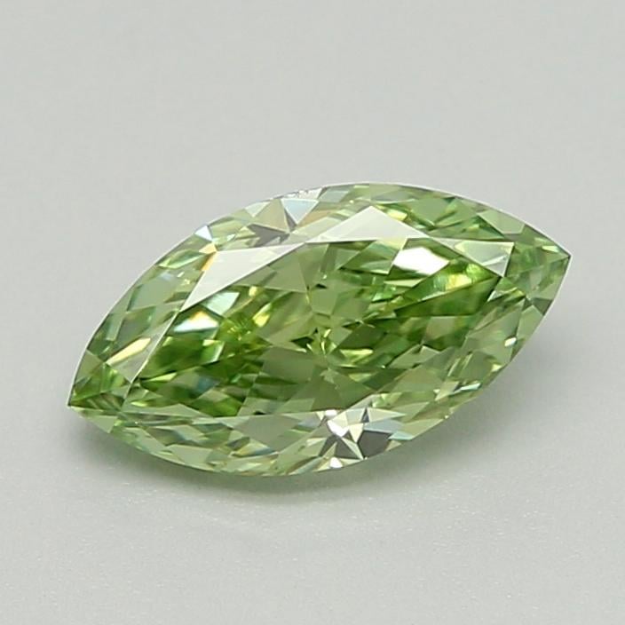 0.72 Ct. Fancy Vivid  Green Marquise Lab Grown Diamond