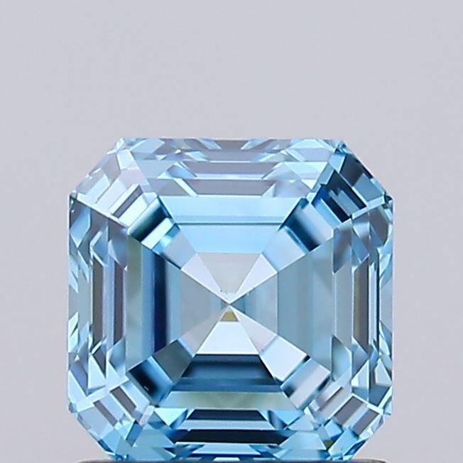 1.11 Ct. Fancy Vivid  Blue Asscher Lab Grown Diamond