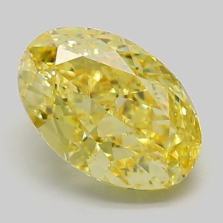 2.52 Ct. Fancy Intense  Yellow Oval Lab Grown Diamond