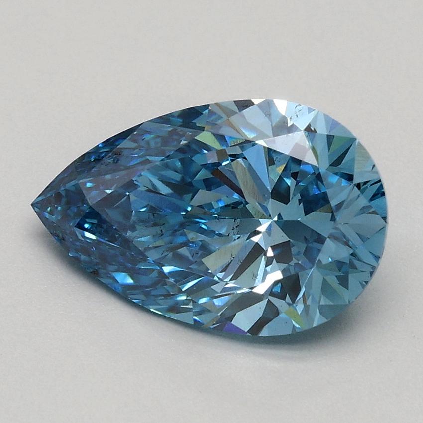 1.51 Ct. Fancy Vivid Blue Pear Lab Grown Diamond