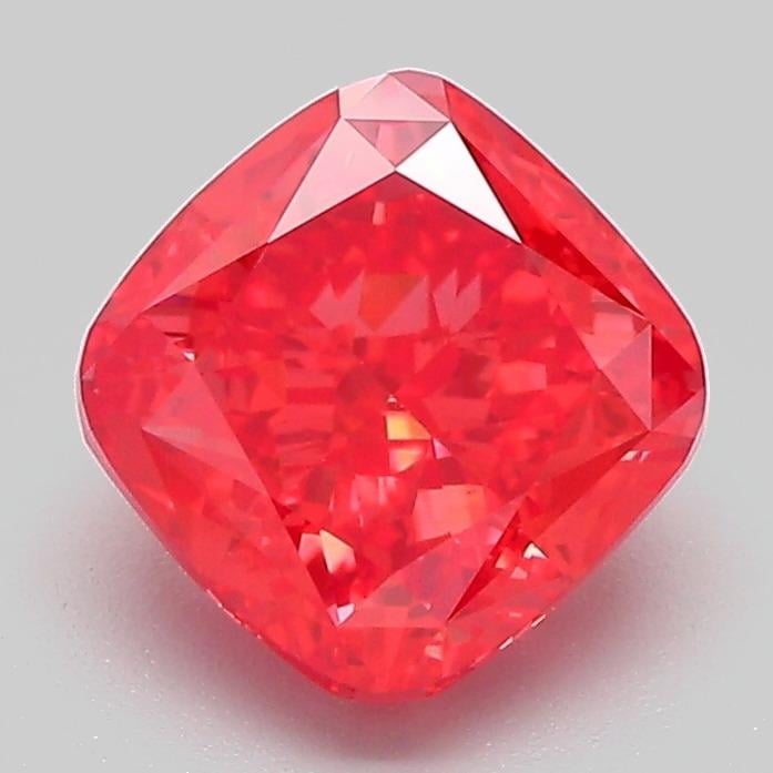 2.09 Ct. Fancy Vivid Red Cushion Lab Grown Diamond