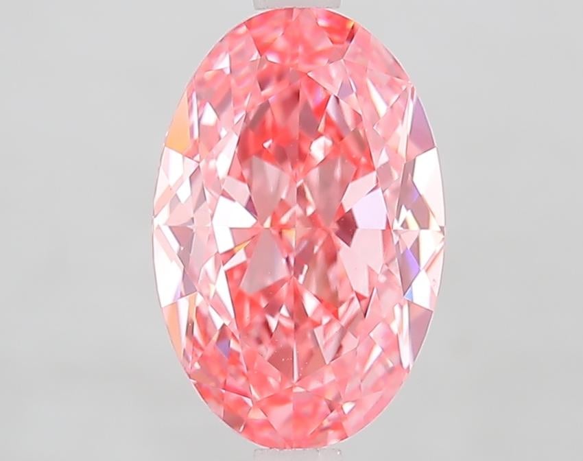 3.03 Ct. Fancy Vivid Pink Oval Lab Grown Diamond