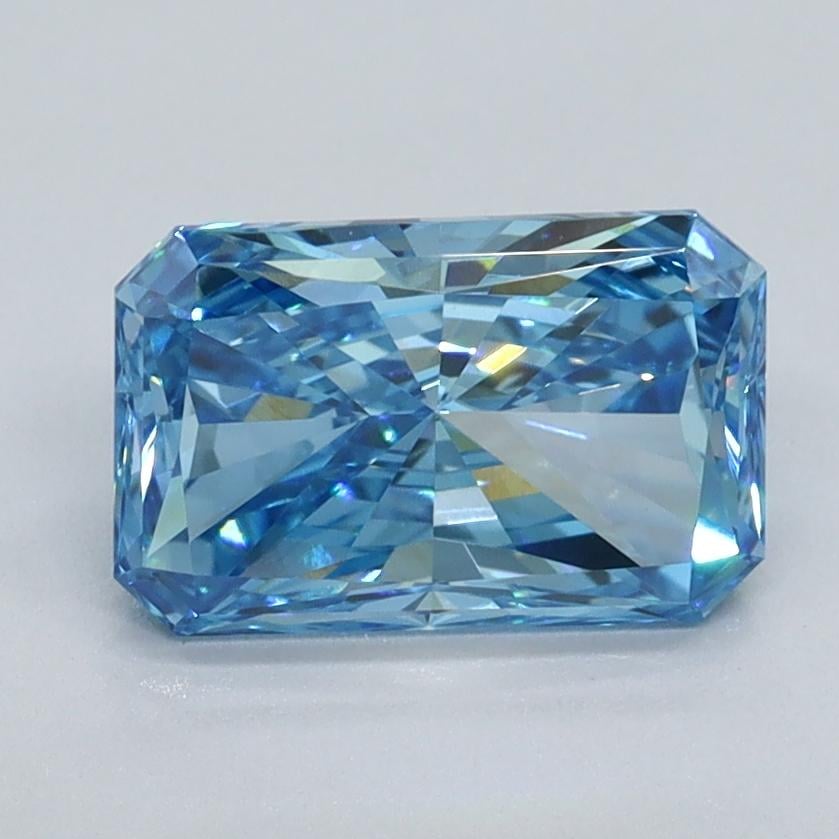 1.50 Ct. Fancy Vivid Blue Radiant Lab Grown Diamond