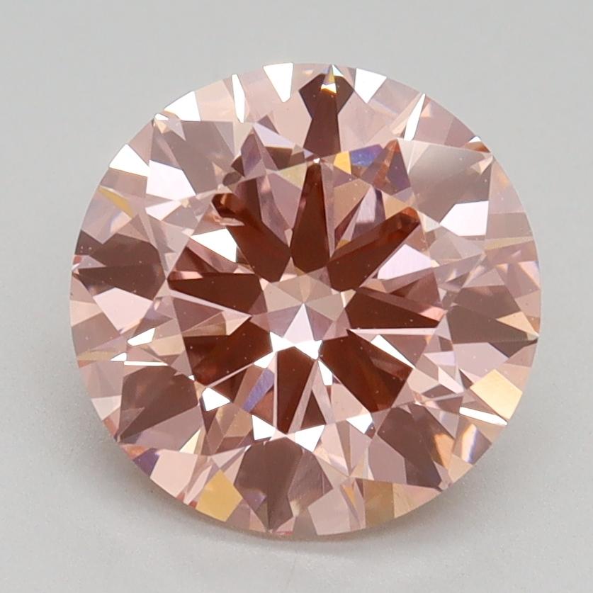 2.54 Ct. Fancy Intense Pink Round Lab Grown Diamond