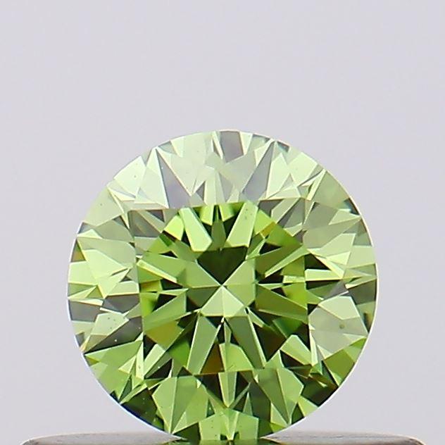 0.34 Ct. Fancy Vivid Green Round Lab Grown Diamond