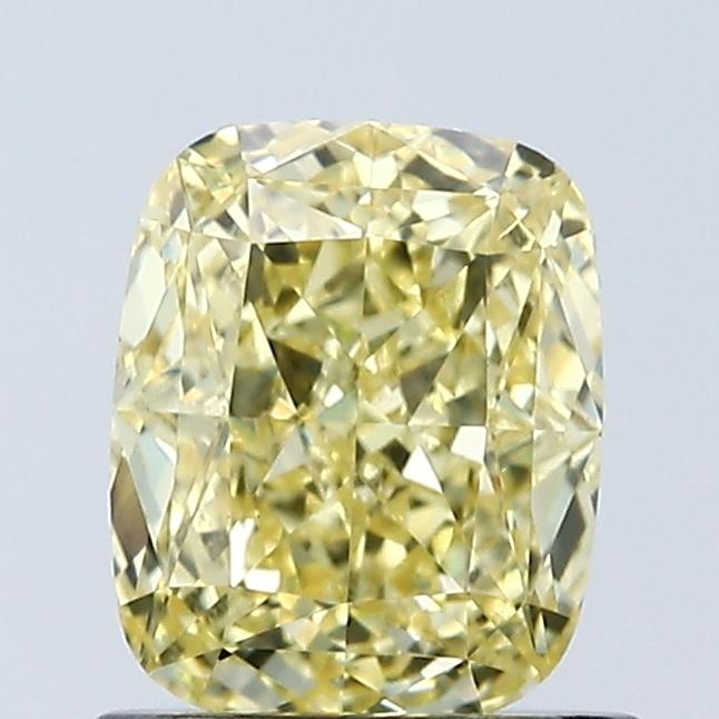1.06 Ct. Fancy Vivid Yellow Cushion Lab Grown Diamond