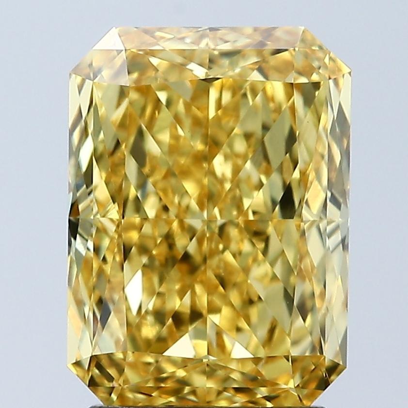 3.04 Ct. Fancy Vivid Yellow Radiant Lab Grown Diamond