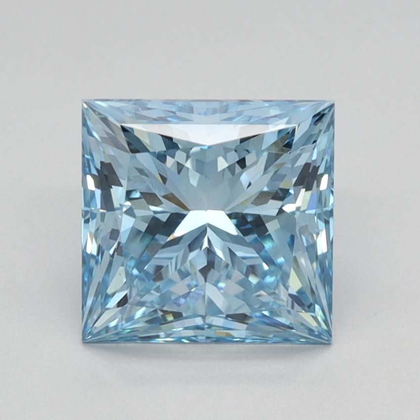 1.76 Ct. Fancy Vivid Blue Princess Lab Grown Diamond