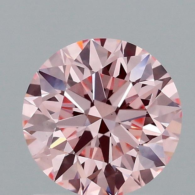 1.28 Ct. Fancy Vivid Pink Round Lab Grown Diamond
