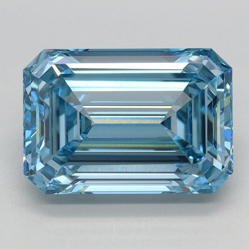 3.29 Ct. Fancy Intense Blue Emerald Lab Grown Diamond