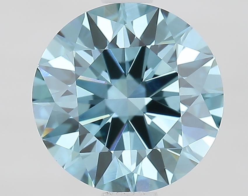 1.55 Ct. Fancy Vivid Blue Round Lab Grown Diamond