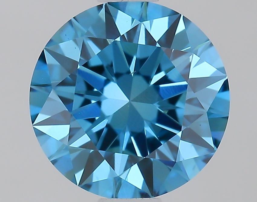 1.01 Ct. Fancy Vivid Blue Round Lab Grown Diamond