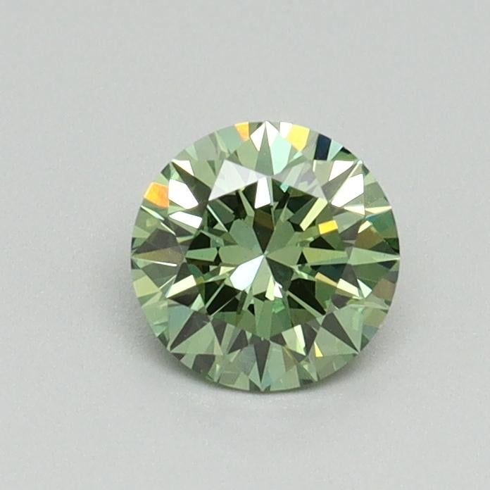 0.51 Ct. Fancy Vivid Green Round Lab Grown Diamond