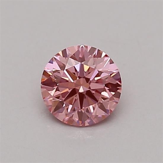 0.35 Ct. Fancy Vivid Pink Round Lab Grown Diamond