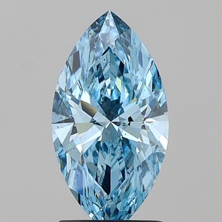 1.51 Ct. Fancy Vivid Blue Marquise Lab Grown Diamond