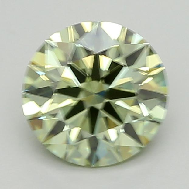 1.03 Ct. Fancy Vivid  Green Round Lab Grown Diamond