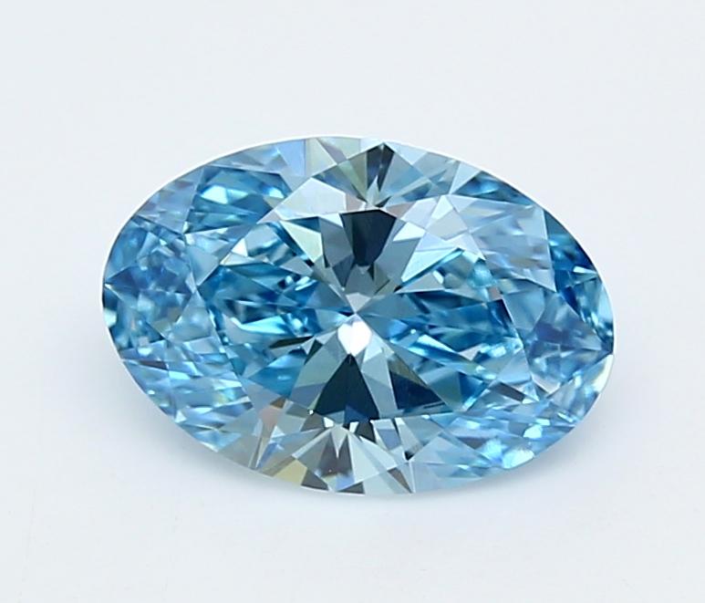 2.05 Ct. Fancy Vivid  Blue Oval Lab Grown Diamond